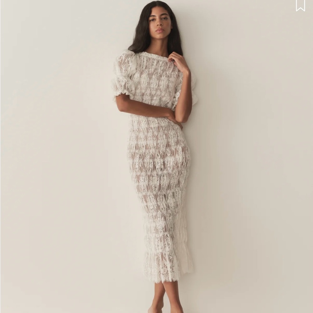 Brand New Doen RAQUELLA DRESS in Salt Lace sz Small